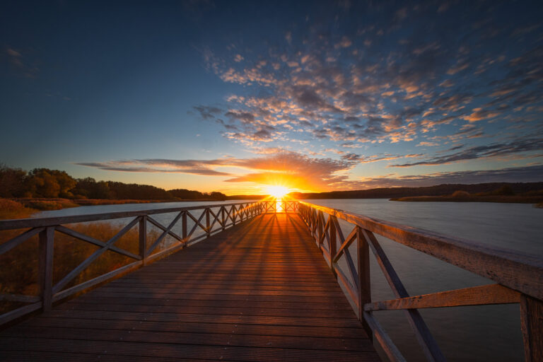 Sonnenuntergang am Schmachter See
